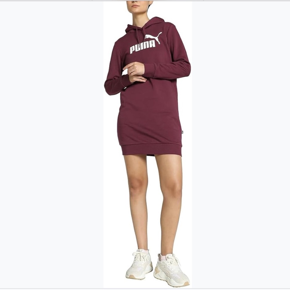 🆕 Puma red logo open cold shoulder sweatshirt dress